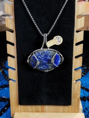 Source Unknown Lapis Lazuli Pendant Necklace - Blue
